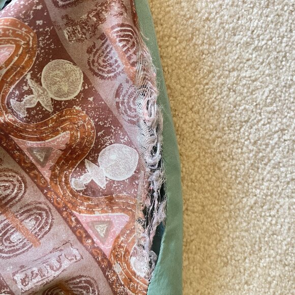 Vintage 80s Seafoam & Pink Windbreaker Spring Jacket, Size Small, Medium - Picture 6 of 6